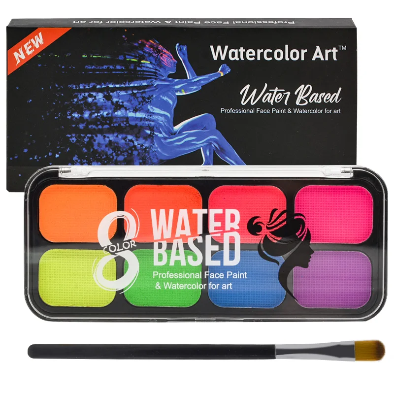 8Colors Body Face Paint Palette Art UV Luminous Flash Makeup Halloween Party Fancy Dress Beauty Facial Painting Tattoo Palette
8Colors Body Face Paint Palette Art UV Luminous Flash Makeup Halloween Party Fancy Dress Beauty Facial Painting Tattoo Palette