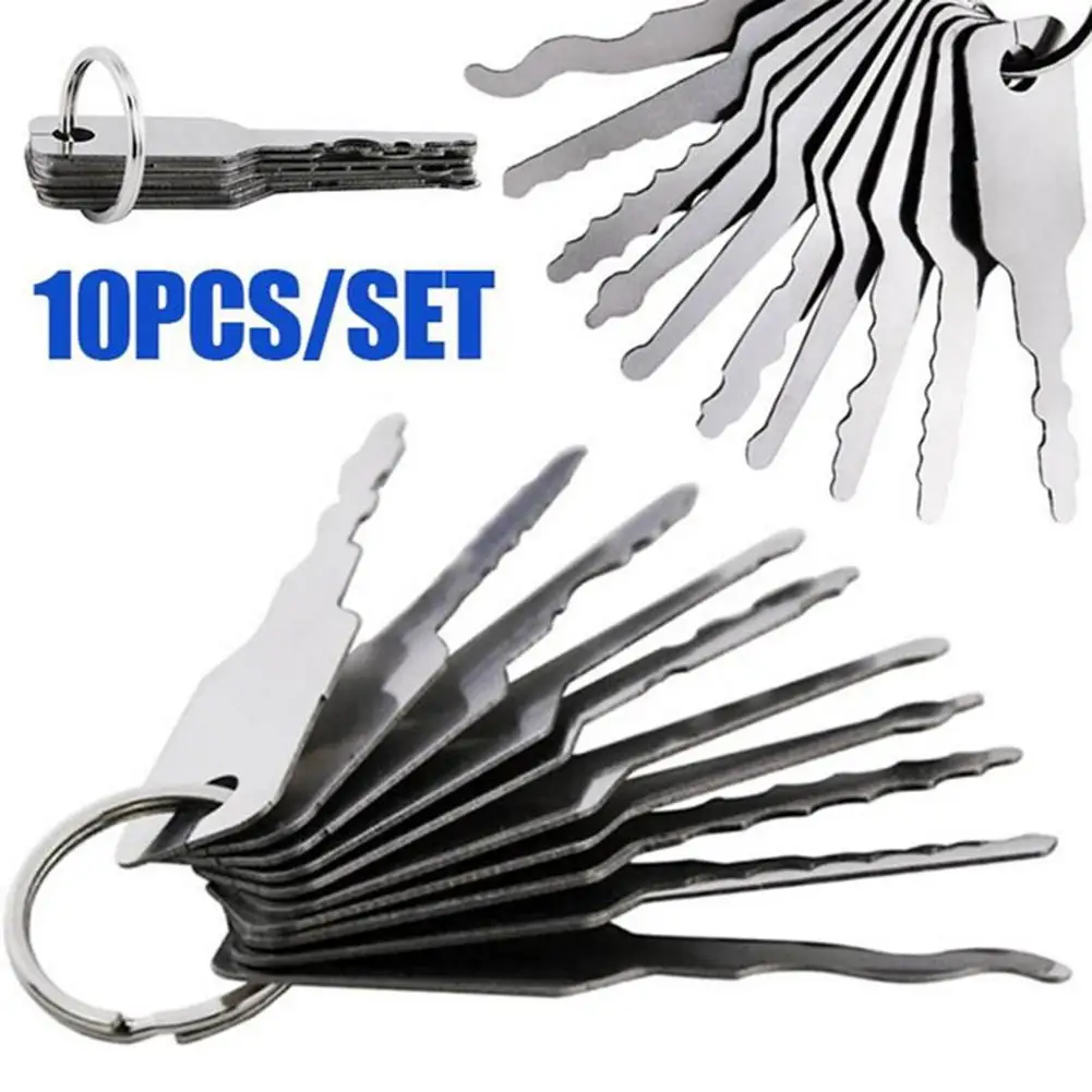 10-piece Stainless Steel Car Unlock Repair Tool Kit Durable Effective Devices Universal Automotive Disassemble Accessories
10-piece Stainless Steel Car Unlock Repair Tool Kit Durable Effective Devices Universal Automotive Disassemble Accessories