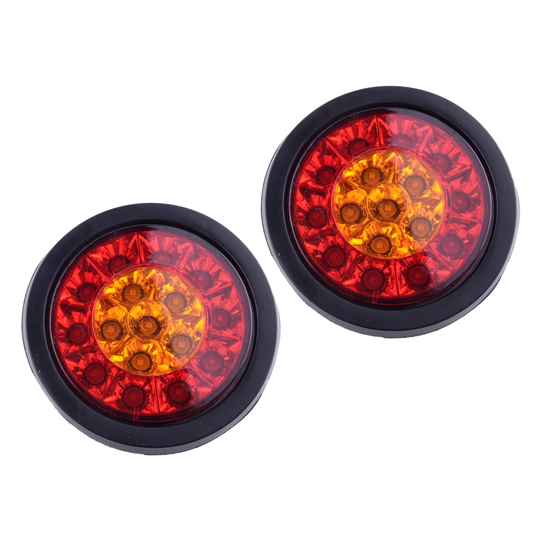 2Pcs 12V Round Red & Amber 16 LED Tail Stop Brake Turn Signal Lights for Universal Cars Trucks Boats Buses Caravans Trailers
2Pcs 12V Round Red & Amber 16 LED Tail Stop Brake Turn Signal Lights for Universal Cars Trucks Boats Buses Caravans Trailers