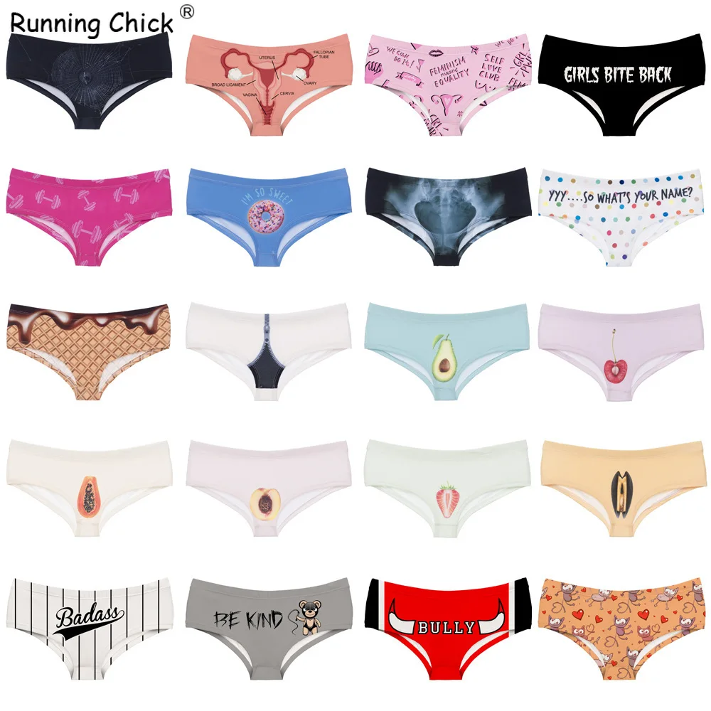 Fruit Dessert Cartoon Letter Print Seamless Breathable Women's Underpants Low-waisted Triangle Pants 
Fruit Dessert Cartoon Letter Print Seamless Breathable Women's Underpants Low-waisted Triangle Pants