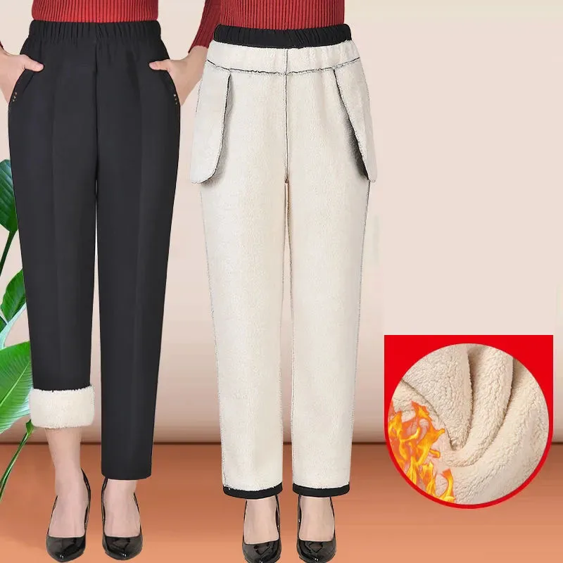 2021 Autumn Winter Middle Aged Women 5XL Trousers Elastic High Waist Straight Pants Female Thicken Warm Pants D596
2021 Autumn Winter Middle Aged Women 5XL Trousers Elastic High Waist Straight Pants Female Thicken Warm Pants D596