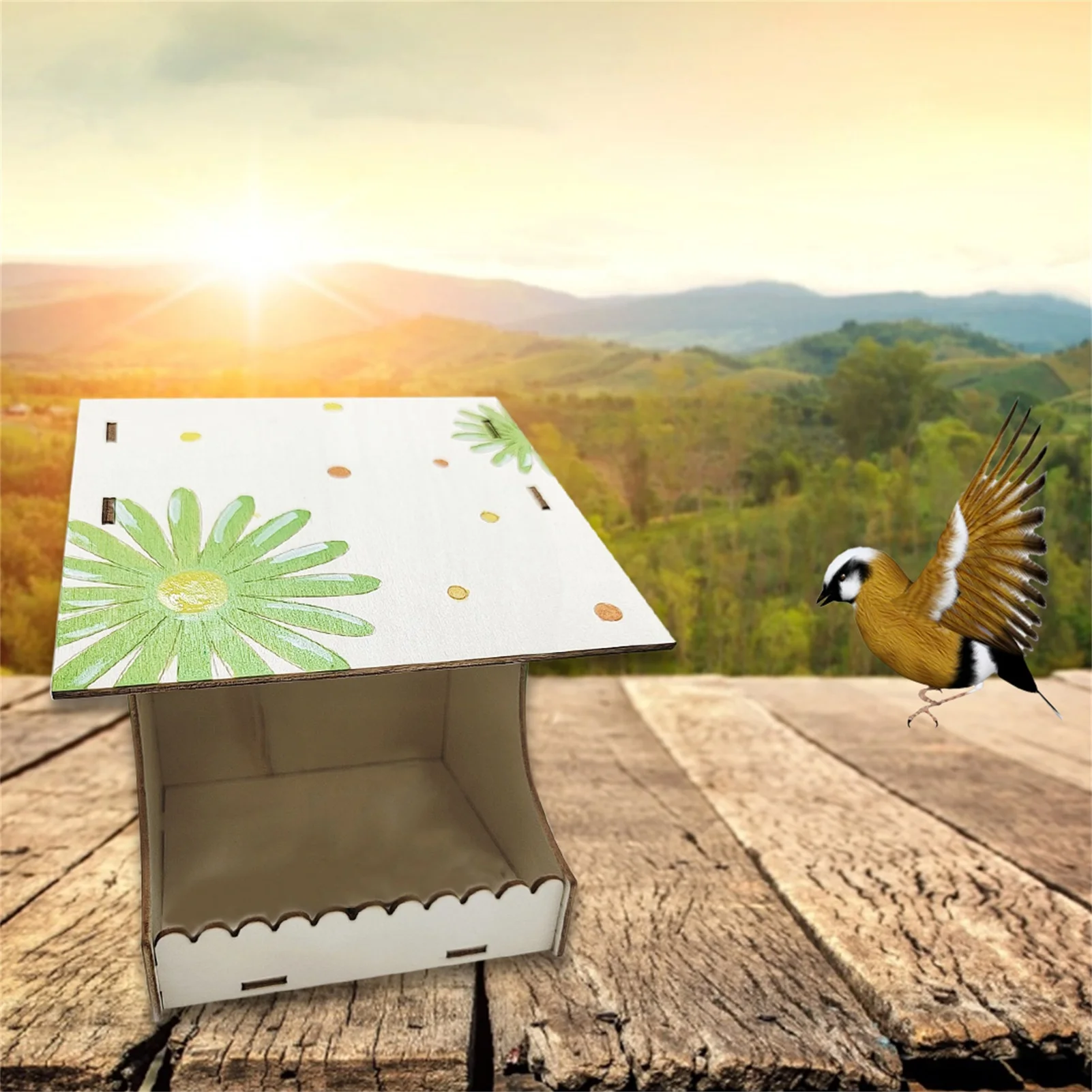 DIY Bird House Making Kit Bird Shelter Hut Building Painting Set