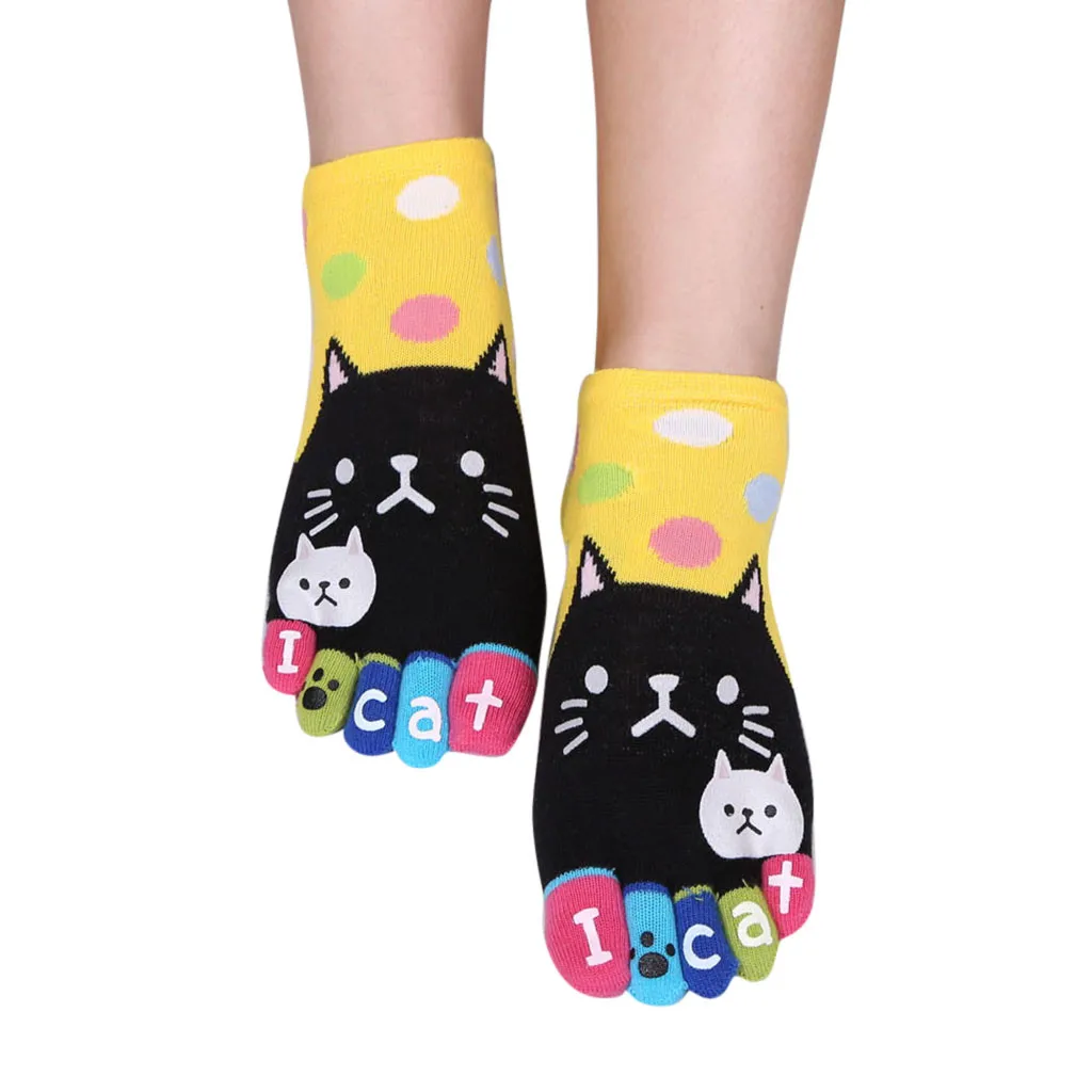 Autumn Winter Warm Cartoon Five-finger Cute Socks Women Cotton Kitten Cute Printed Rubber Five-finger Designer Socks Mid-tube
Autumn Winter Warm Cartoon Five-finger Cute Socks Women Cotton Kitten Cute Printed Rubber Five-finger Designer Socks Mid-tube