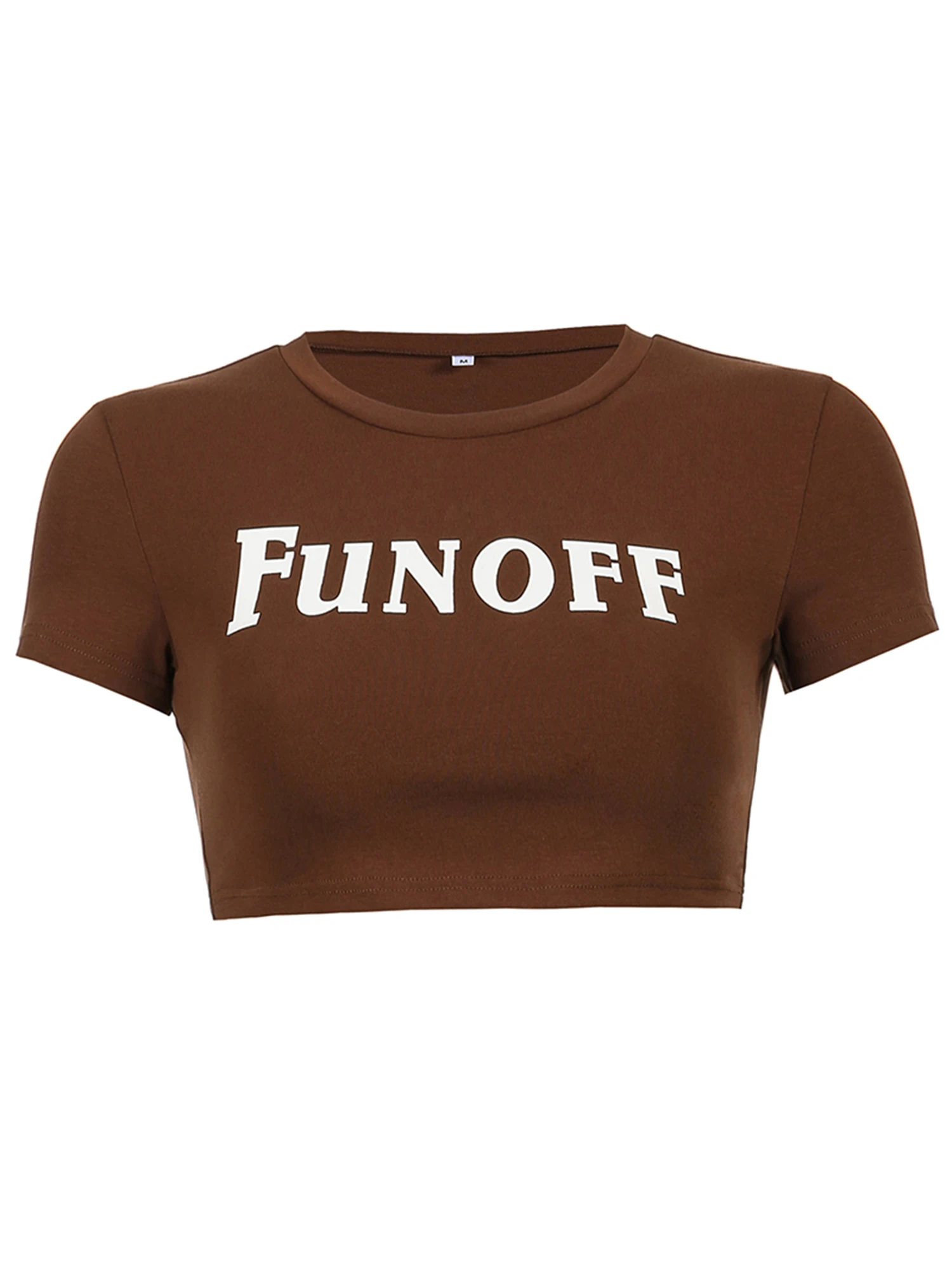 2021 New Women Summer Crop Tops, Letter Print Round Neck Short Sleeves Slim T-Shirt Streetwear for Girls, Brown
2021 New Women Summer Crop Tops, Letter Print Round Neck Short Sleeves Slim T-Shirt Streetwear for Girls, Brown
