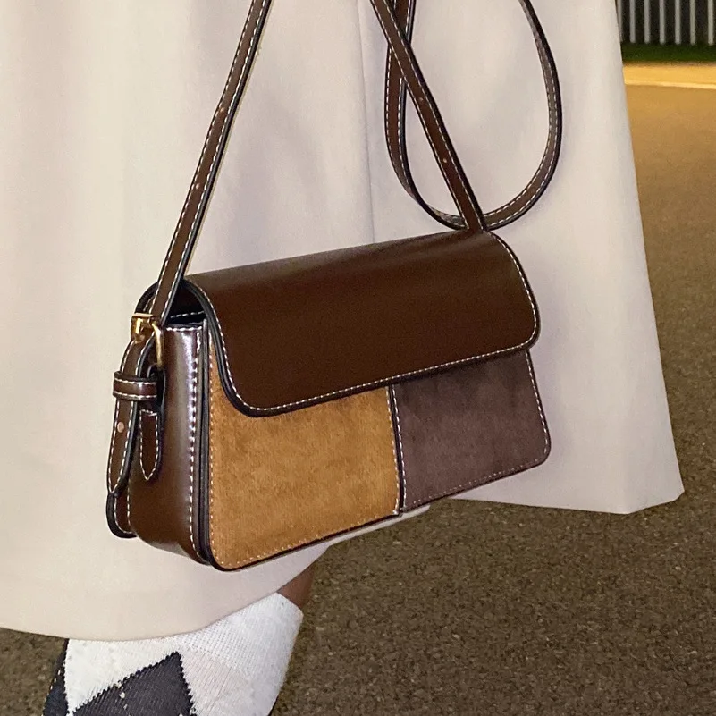 New Fashion Contrast Color Shoulder Bags Woman Grind Arenaceous PU Leather Crossbody Bag Minority Autumn And Winter Handbags Sac
New Fashion Contrast Color Shoulder Bags Woman Grind Arenaceous PU Leather Crossbody Bag Minority Autumn And Winter Handbags Sac
