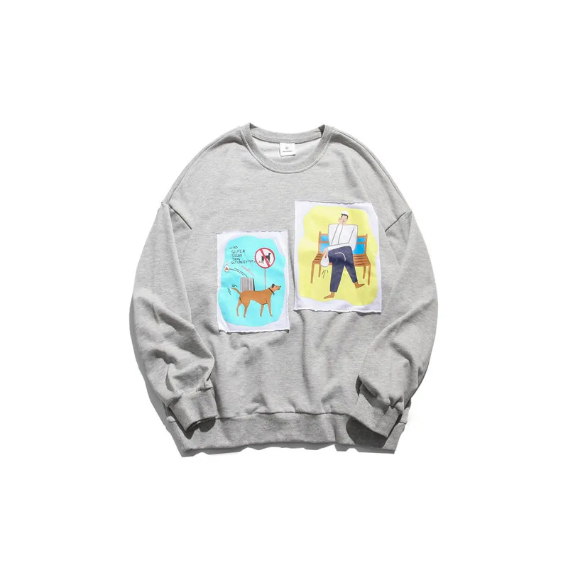 Henry young people's patch loose couple's Pullover men's BF crew neck lazy fashion Han banqiu
Henry young people's patch loose couple's Pullover men's BF crew neck lazy fashion Han banqiu