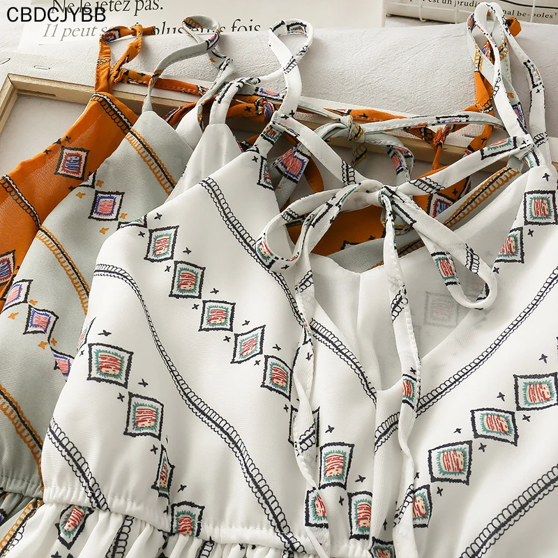 2021 New Sexy A-line Vestido Fashion V Neck High Waist Dresses Women Print Sleeveless Beach Style Dresses Chic Ropa Mujer Skirts
2021 New Sexy A-line Vestido Fashion V Neck High Waist Dresses Women Print Sleeveless Beach Style Dresses Chic Ropa Mujer Skirts