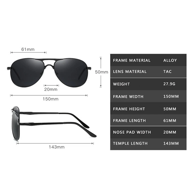 Men Driving Glasses Black Pilot Sun Glasses Metal Frame Eyeglasses Classic Polarized Sunglasses Brand Women Sunglasses MM105
Men Driving Glasses Black Pilot Sun Glasses Metal Frame Eyeglasses Classic Polarized Sunglasses Brand Women Sunglasses MM105