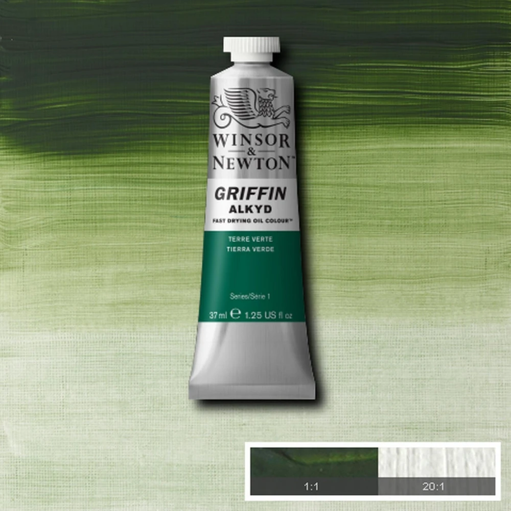 Алкидная краска W&ampN Griffin 37мл глауконит | Канцтовары для офиса и дома