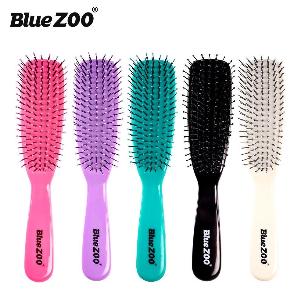 

BlueZOO Environmental Friendly PS Men and Women Nylon Needle Anti-Static Head Massage Hairdressing Tools Shunfa Comb 5-Color