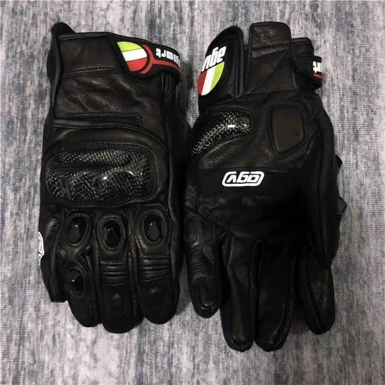 AGV gloves Carbon Fiber Motorcycle Riding Gloves Heavy Motorcycle Racing Leather