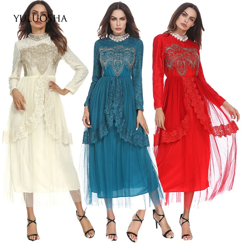YULUOSHA Arab Dresses Evening Formal Dress Women Elegant Long Sleeve Gown O-Neck Appliques Vestido De Festa Longo Evening Dress
YULUOSHA Arab Dresses Evening Formal Dress Women Elegant Long Sleeve Gown O-Neck Appliques Vestido De Festa Longo Evening Dress