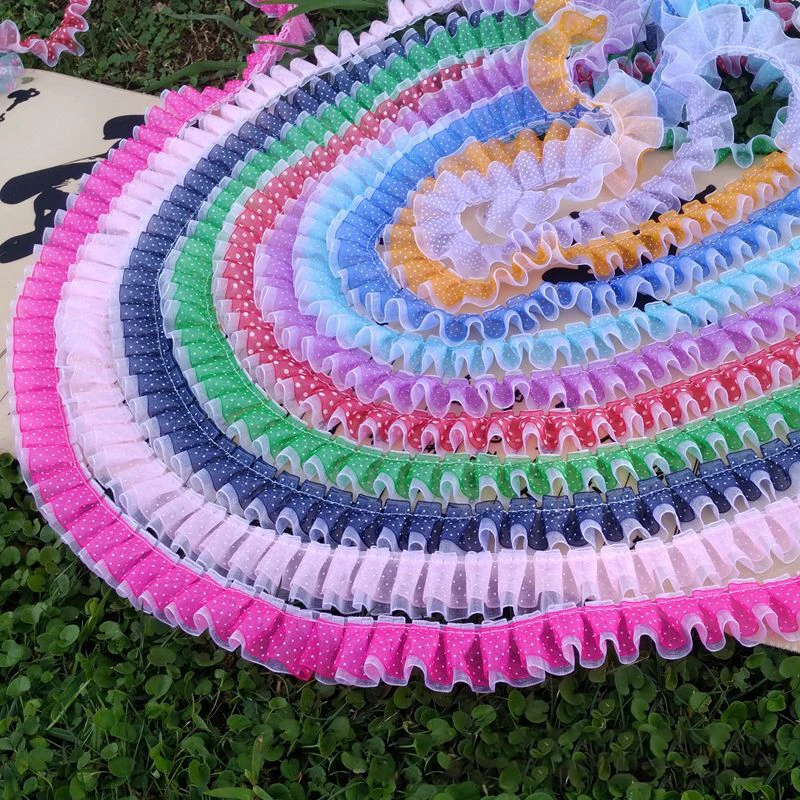 2 meters Dot Printed Gauze Double Layder Wrinkled Trims Ribbon Diy Doll Toy Clothes Curtain Dress Accessories Materials
2 meters Dot Printed Gauze Double Layder Wrinkled Trims Ribbon Diy Doll Toy Clothes Curtain Dress Accessories Materials