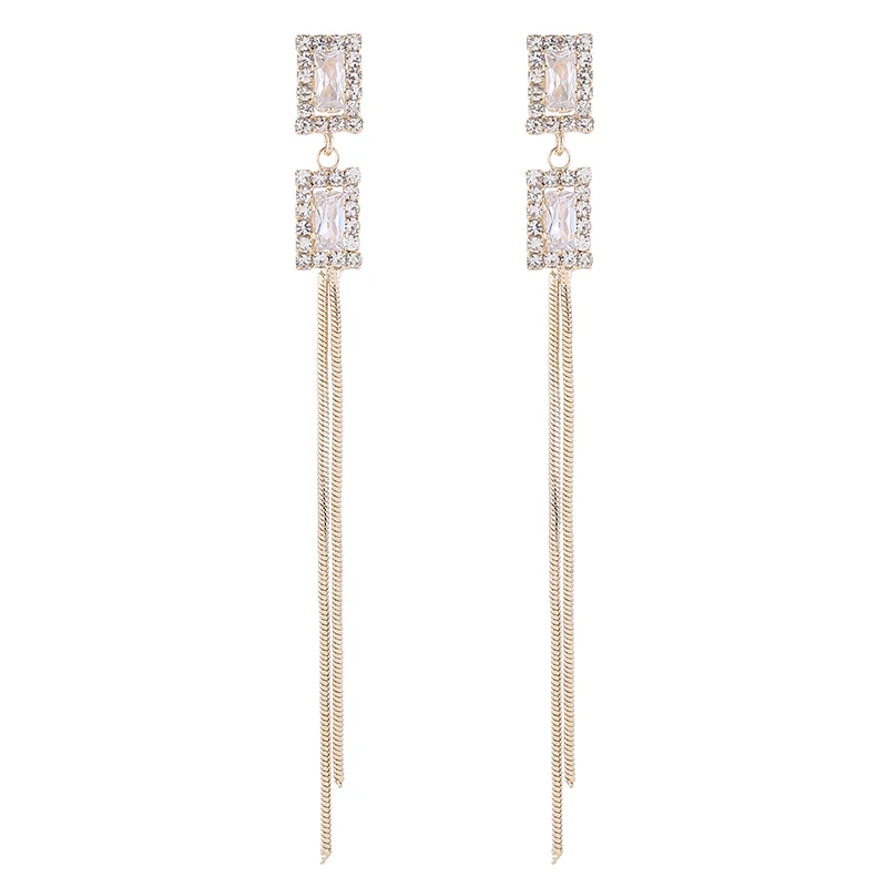 High quality square earrings feminine Korean version of the new wave earrings long tassel earrings elegant Fashion Stud Earrings
High quality square earrings feminine Korean version of the new wave earrings long tassel earrings elegant Fashion Stud Earrings