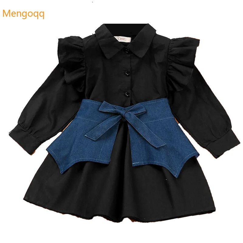 Fashion Princess Autumn Full Sleeve Ruched Knee-length Shirt-dress Denim Bow Vest Kids Bbay Children Clothes Set 2pcs 1-6Y
Fashion Princess Autumn Full Sleeve Ruched Knee-length Shirt-dress Denim Bow Vest Kids Bbay Children Clothes Set 2pcs 1-6Y