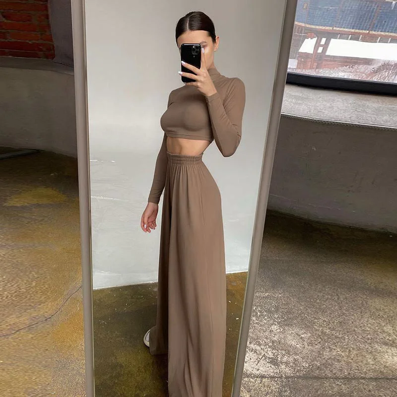 2021 Autumn Winter Women Solid Casual Fitness Tracksuit Set Outfits Long Sleeve Crop Tops Trouser Flare Pants 2 Two Piece Set
2021 Autumn Winter Women Solid Casual Fitness Tracksuit Set Outfits Long Sleeve Crop Tops Trouser Flare Pants 2 Two Piece Set