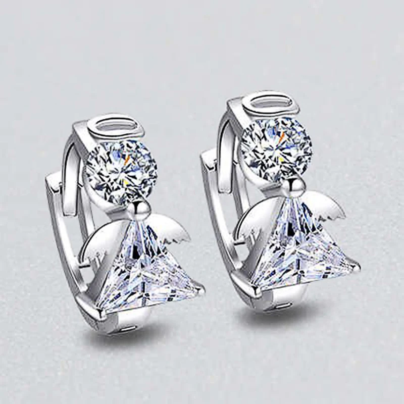Dainty Angel Hoop Earrings for Women Fancy Girl Accessories Shiny Cubic Zirconia Earring Fashion Versatile Female Jewelry
Dainty Angel Hoop Earrings for Women Fancy Girl Accessories Shiny Cubic Zirconia Earring Fashion Versatile Female Jewelry