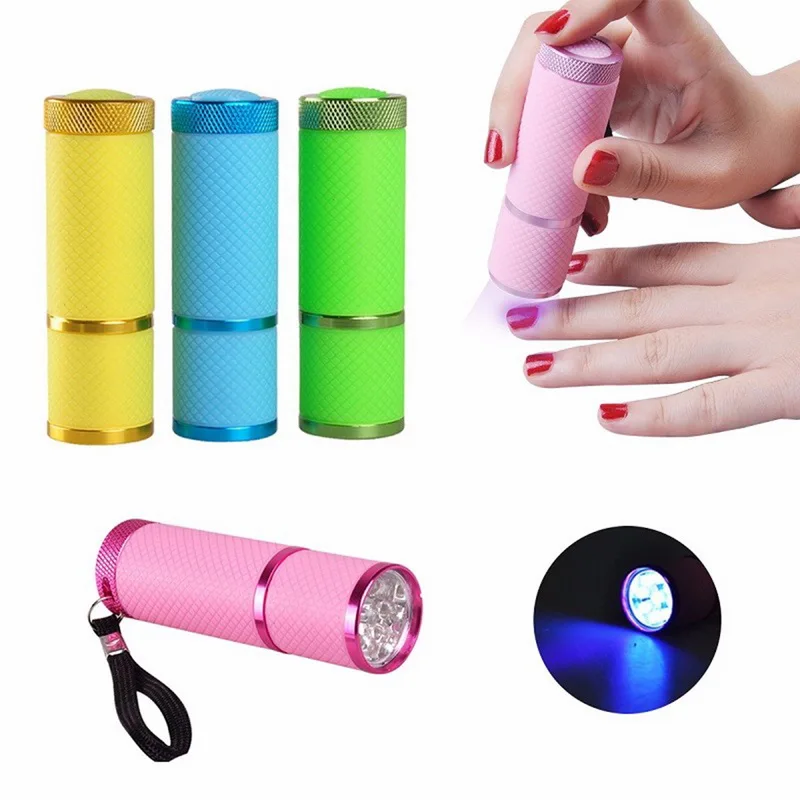 Portable Mini 9 LED Purple Light Nail Dryer Curing Lamp Flashlight Torch for UV Gel Nail Polish Art Light Lamp Machine
Portable Mini 9 LED Purple Light Nail Dryer Curing Lamp Flashlight Torch for UV Gel Nail Polish Art Light Lamp Machine
