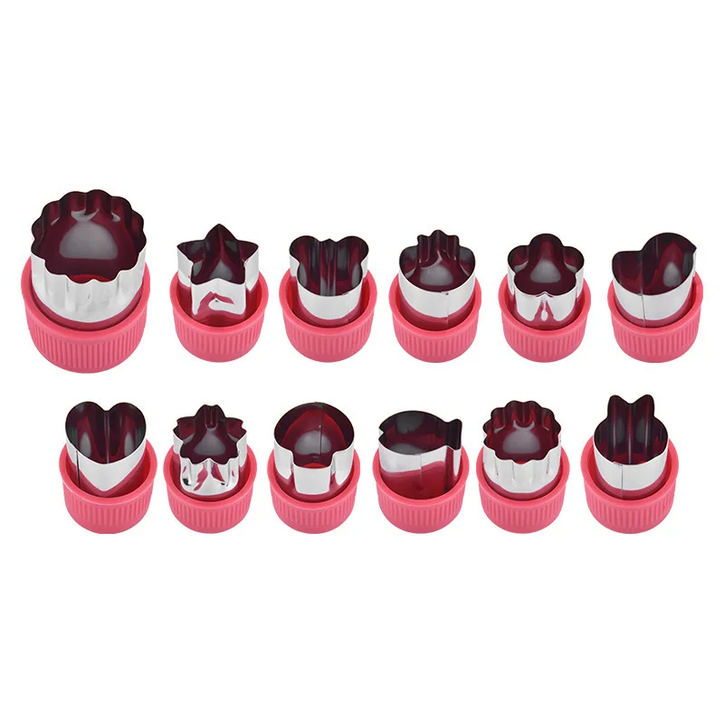 12Pcs DIY Handguard Stainless Steel Vegetable Cutters Shape Cookie Cutter Flower for Shaped Treats Food Fruit Mold Accessories
12Pcs DIY Handguard Stainless Steel Vegetable Cutters Shape Cookie Cutter Flower for Shaped Treats Food Fruit Mold Accessories