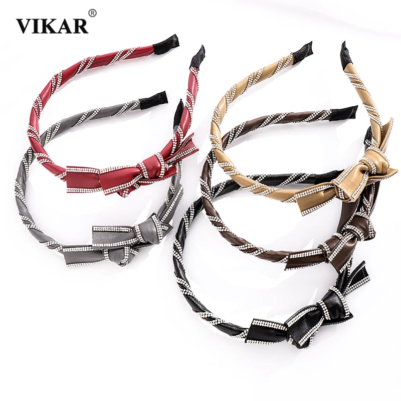 Korean Version Of The Bow Knot Hair Band Leather Headdress Solid Color Headband Girl Hair Band Headband Female Hair Accessories
Korean Version Of The Bow Knot Hair Band Leather Headdress Solid Color Headband Girl Hair Band Headband Female Hair Accessories