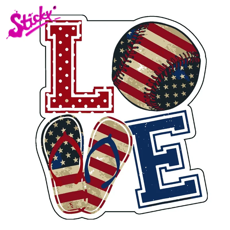 STICKY Love American Flag Baseball Softball Car Sticker Decal Decor Bumper Flip Flops Baseball Motorcycle Off-road Laptop
STICKY Love American Flag Baseball Softball Car Sticker Decal Decor Bumper Flip Flops Baseball Motorcycle Off-road Laptop