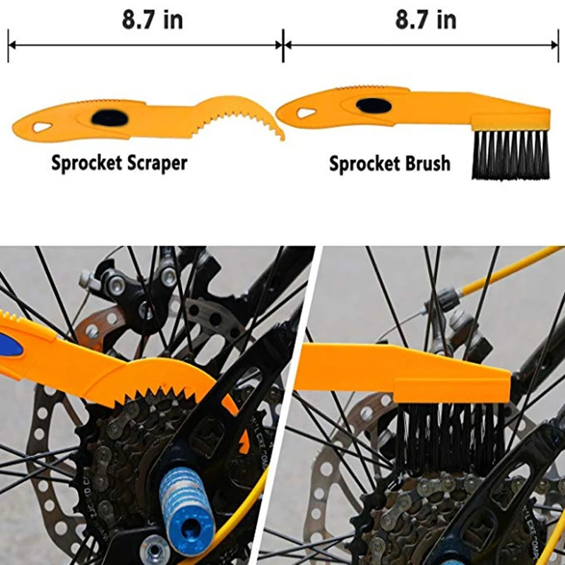 10 Pcs Bicycle Chain Cleaner Cycling Motorcycle Chain Washer Bike Cleaning Machine Brush Kit Scrubber Brushes Maintenance Tools
10 Pcs Bicycle Chain Cleaner Cycling Motorcycle Chain Washer Bike Cleaning Machine Brush Kit Scrubber Brushes Maintenance Tools