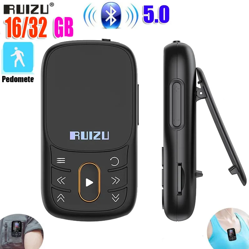 Mp3-плеер RUIZU X68 спортивный с поддержкой Bluetooth 16 ГБ 32 |