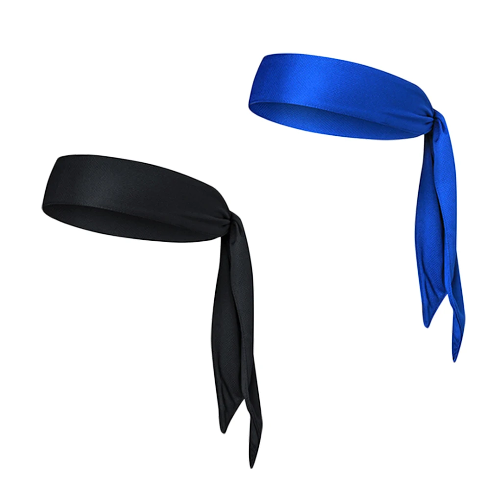 2pcs Sports Head Tie Headband Sweat Hair Band for Basketball Tennis Yogo |