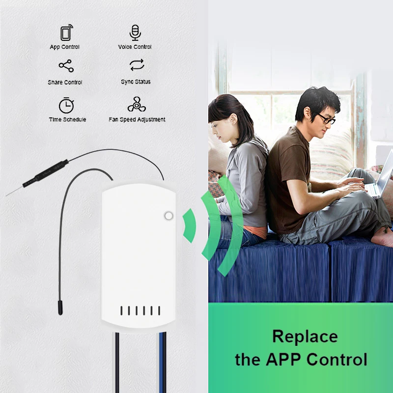 SONOFF iFan03 Wifi Smart Fan Switch Celling Fan/Light Controller 433 RF/APP/Voice Remote Control Adjust Speed Smart Home Module
SONOFF iFan03 Wifi Smart Fan Switch Celling Fan/Light Controller 433 RF/APP/Voice Remote Control Adjust Speed Smart Home Module