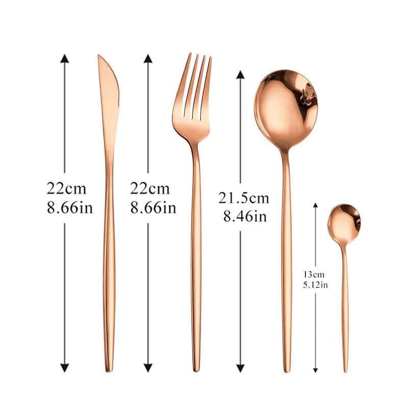 Stainless Steel Cutlery Set Rose Gold Dinnerware Tableware Set Knife Fork Spoon Flatware Set Dishwasher Safe Cutlery Gift Box 
Stainless Steel Cutlery Set Rose Gold Dinnerware Tableware Set Knife Fork Spoon Flatware Set Dishwasher Safe Cutlery Gift Box