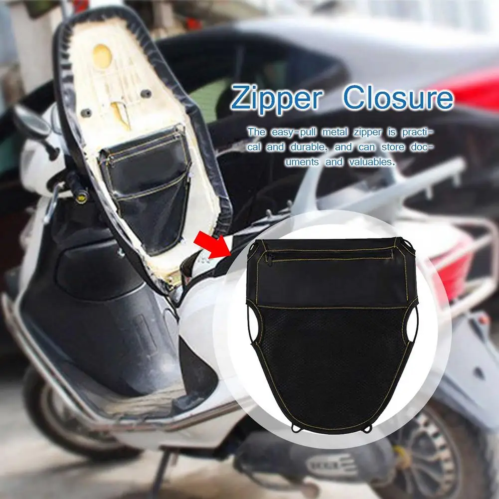 Motorcycle Scooter Seat Bag Dual Pockets Organizer PU Leather Scooter Under Seat Storage Pouch Bag For Wallets Documents Cards
Motorcycle Scooter Seat Bag Dual Pockets Organizer PU Leather Scooter Under Seat Storage Pouch Bag For Wallets Documents Cards