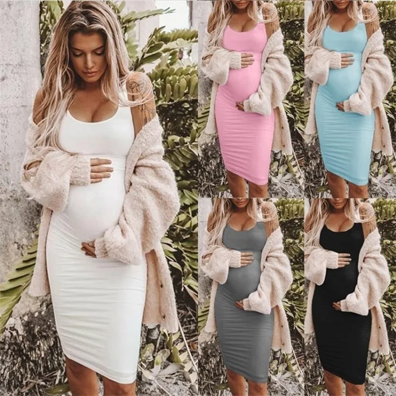 Summer Comfortable Solid Color Sleeveless Round Neck Maternity Dress Dress Women
Summer Comfortable Solid Color Sleeveless Round Neck Maternity Dress Dress Women