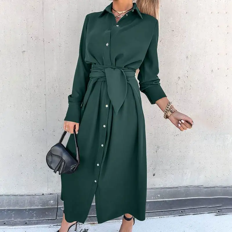 Shirt Dress VONDA Autumn Casual Button Up Long Sleeve Pleated Robes Bohemian Vestidos Oversize Ladies Casual Lapel Collar Dress
Shirt Dress VONDA Autumn Casual Button Up Long Sleeve Pleated Robes Bohemian Vestidos Oversize Ladies Casual Lapel Collar Dress