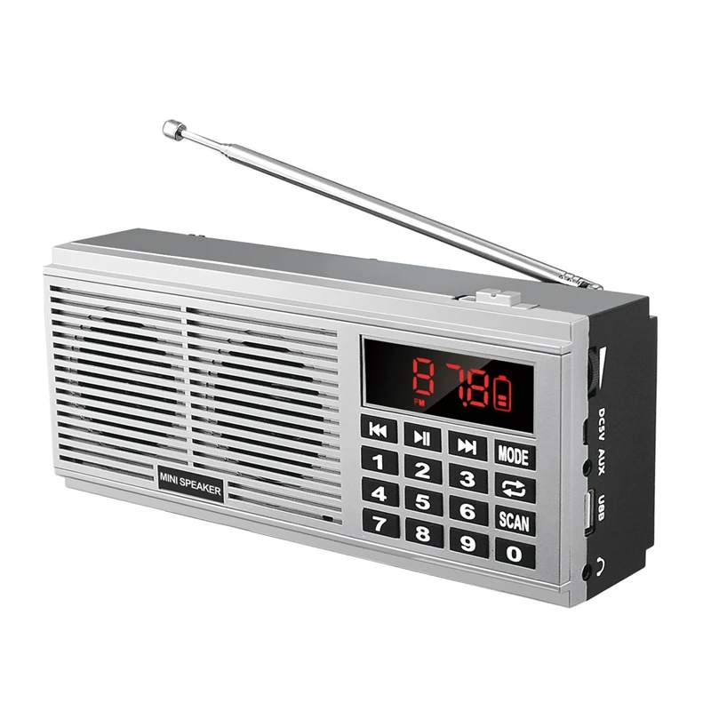 L-518 Digital MP3 Music Player Speaker Mini Portable Mini Auto Scan FM AM MW Radio Receiver(Silver)
L-518 Digital MP3 Music Player Speaker Mini Portable Mini Auto Scan FM AM MW Radio Receiver(Silver)