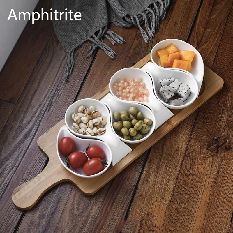 Creative Style Separate Ceramic Fruit Plate Bamboo Tea Tray Set Afternoon Dish Snack Food Spice Dish Ceramica Dinner Plates
Creative Style Separate Ceramic Fruit Plate Bamboo Tea Tray Set Afternoon Dish Snack Food Spice Dish Ceramica Dinner Plates