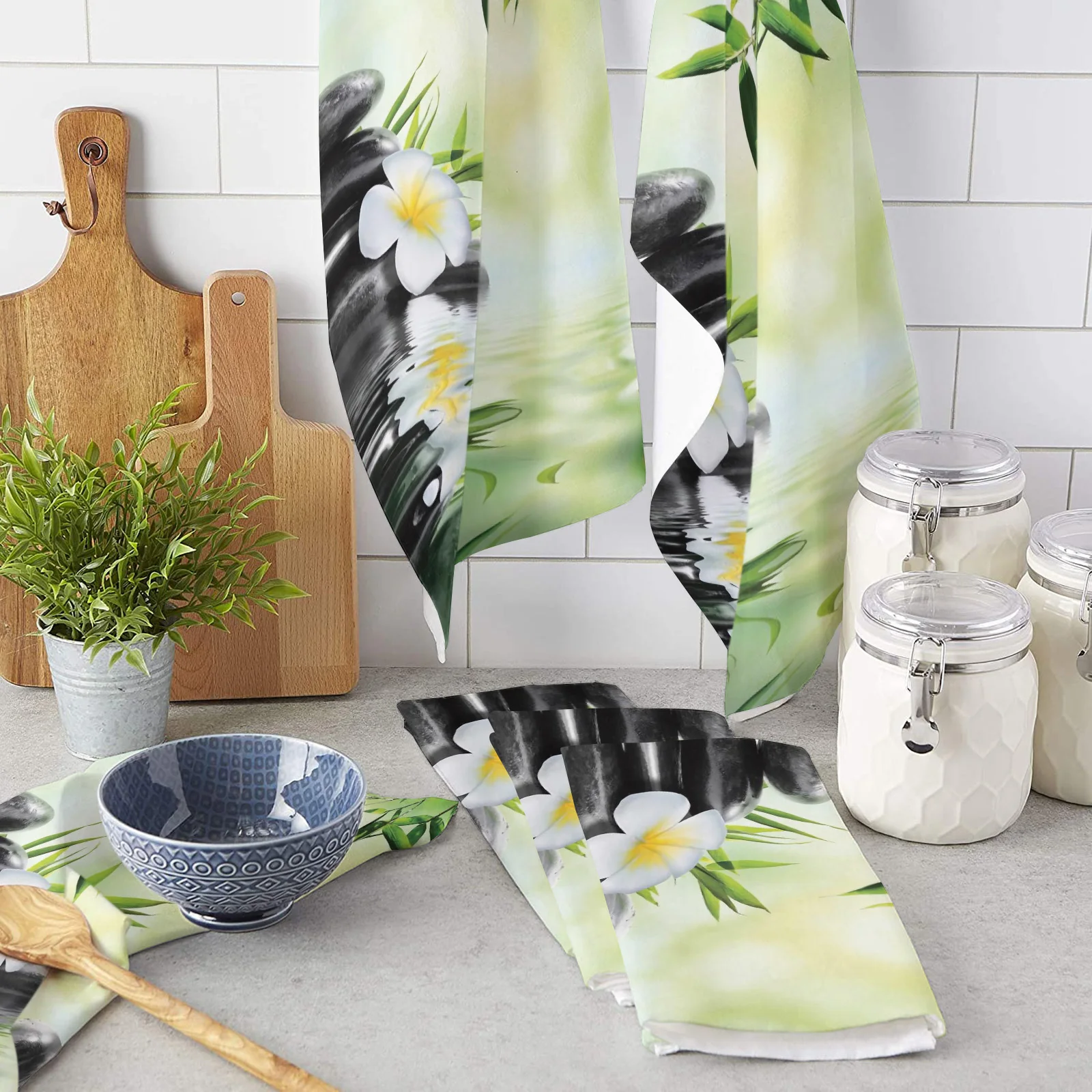 Green Bamboo Leaves Flower Microfiber Kitchen Hand Towel Dish Cloth Tableware Household Cleaning Towel Utensils for Kitchen
Green Bamboo Leaves Flower Microfiber Kitchen Hand Towel Dish Cloth Tableware Household Cleaning Towel Utensils for Kitchen