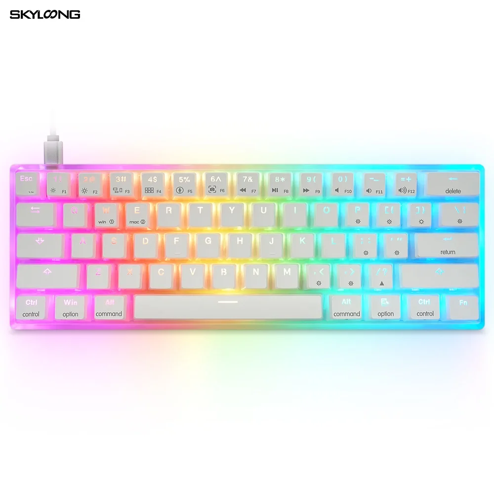 SKYLOONG GK61 Mechanical Keyboard RGB Mini Gaming Keyboard 61 Keys For Tablet Laptop Desktop Gaming Keyboard Mechanical Switches
SKYLOONG GK61 Mechanical Keyboard RGB Mini Gaming Keyboard 61 Keys For Tablet Laptop Desktop Gaming Keyboard Mechanical Switches
