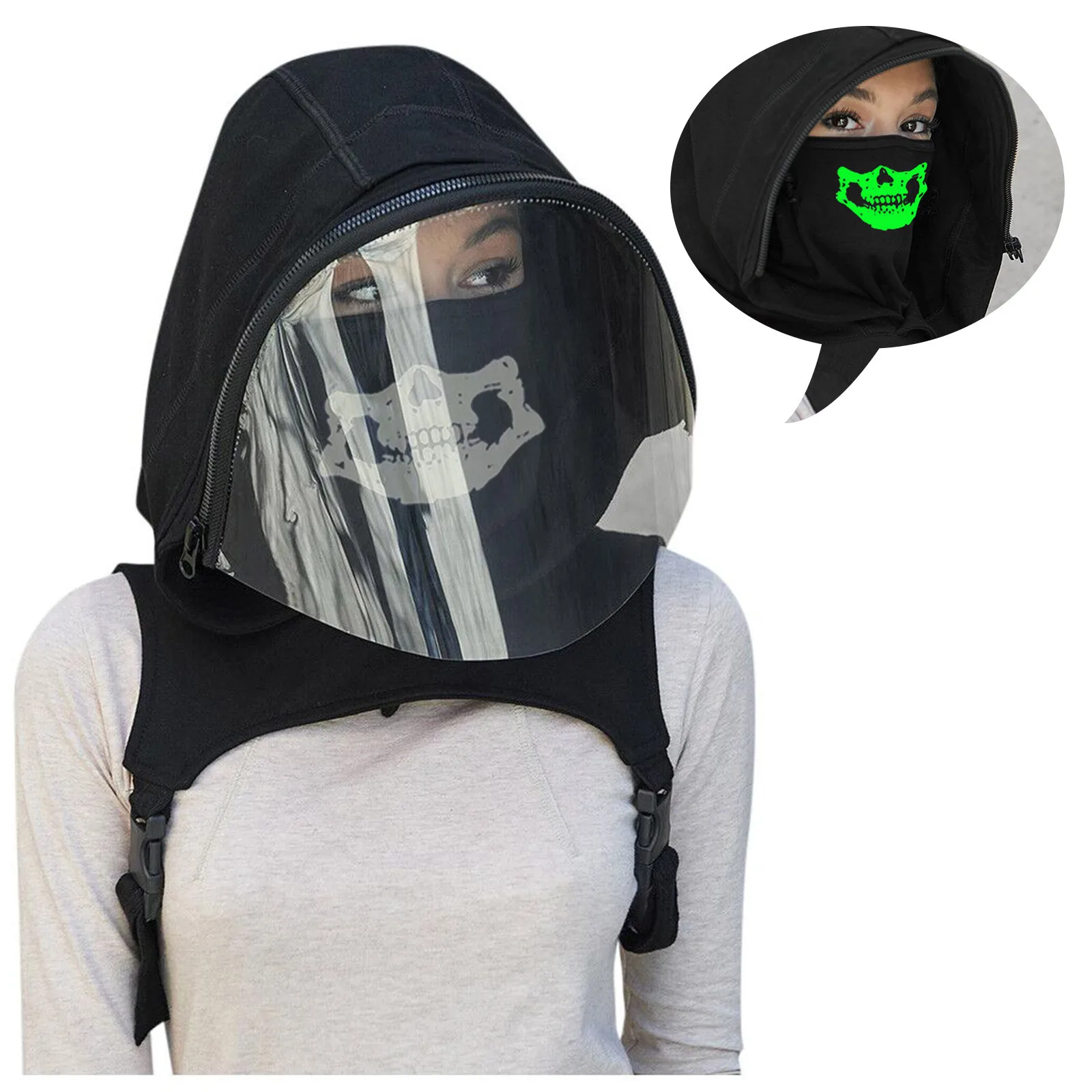 Newly Hooded Masque Detachable Breathable Protective Masque Horror Halloween Grim Reaper Cosplay Costume Props
Newly Hooded Masque Detachable Breathable Protective Masque Horror Halloween Grim Reaper Cosplay Costume Props