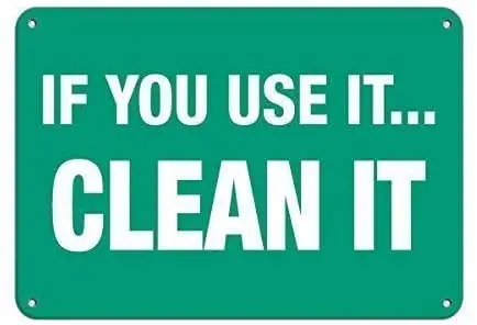 Crysss Warning Sign If You Use It Clean It Hazard Sign Safety Slogans Road Sign Business Sign 8X12 Inches Aluminum Metal Sign
Crysss Warning Sign If You Use It Clean It Hazard Sign Safety Slogans Road Sign Business Sign 8X12 Inches Aluminum Metal Sign