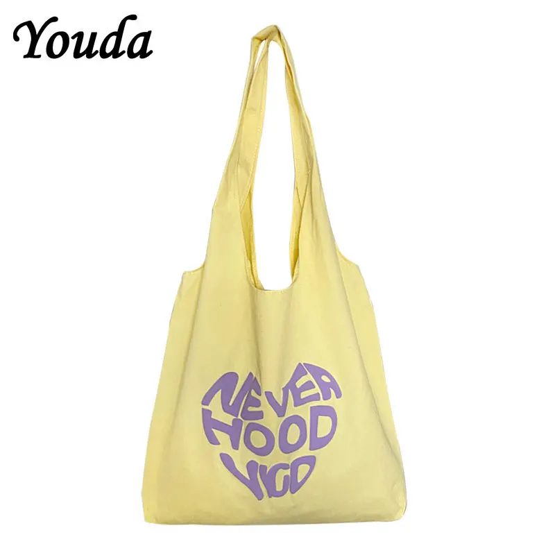 Youda New Women Canvas Vest Shoulder Bag Big Capacity Cloth Shopping Bags Foam Printing Girls Ins Reusable Beach Shopper Pack
Youda New Women Canvas Vest Shoulder Bag Big Capacity Cloth Shopping Bags Foam Printing Girls Ins Reusable Beach Shopper Pack