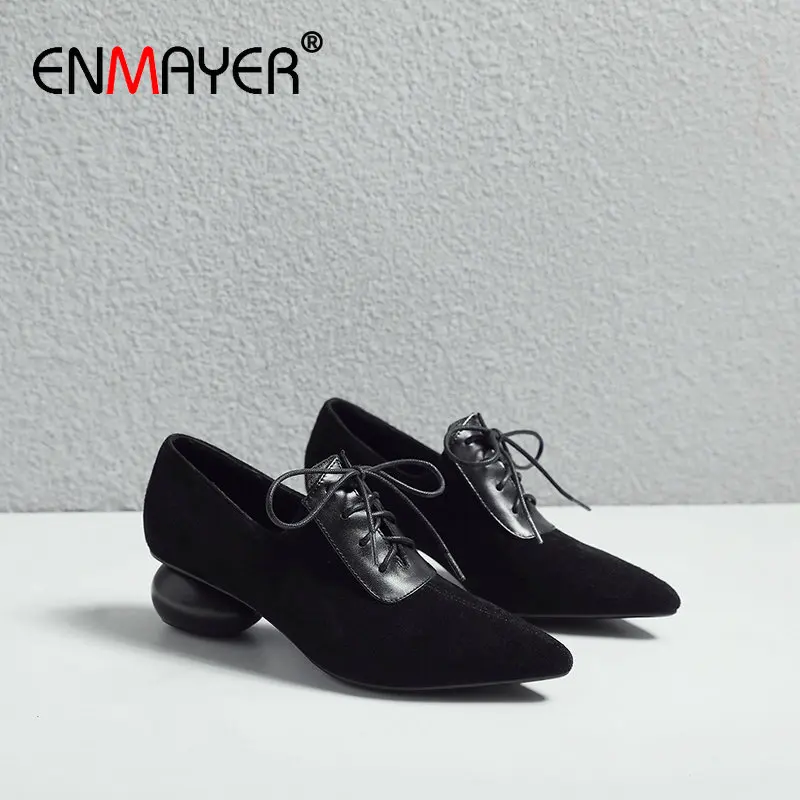 Туфли-лодочки женские ENMAYER, на шнуровке, с острым носком, на закругленном каблуке, размеры 34-39, 2019
Туфли-лодочки женские ENMAYER, на шнуровке, с острым носком, на закругленном каблуке, размеры 34-39, 2019