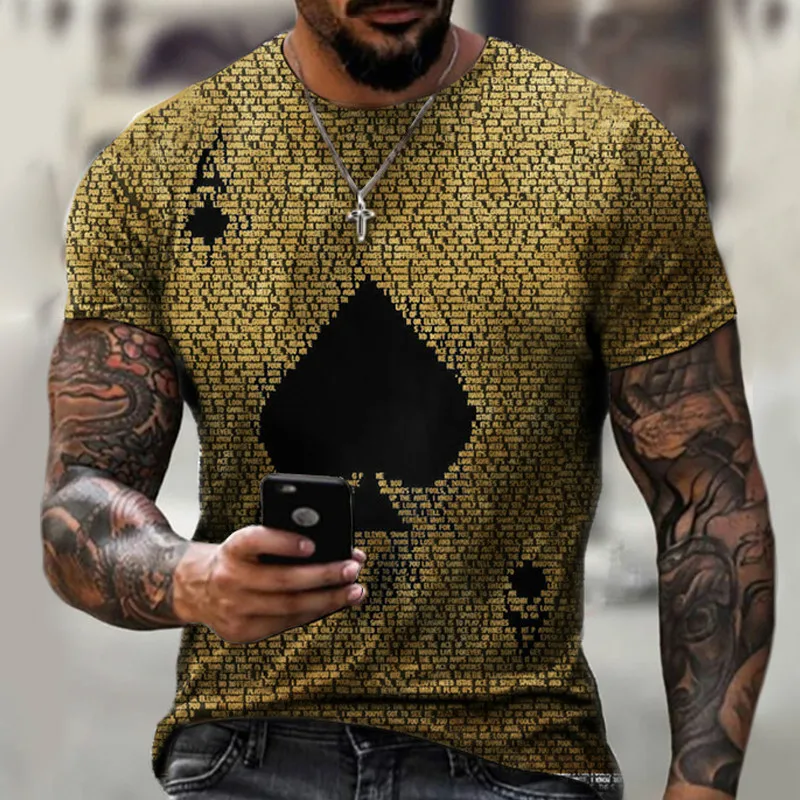 Men's T-shirt short sleeve summer T-shirt 2021 men's casual wear ace sword card making top men's T-shirt, fashion trend
Men's T-shirt short sleeve summer T-shirt 2021 men's casual wear ace sword card making top men's T-shirt, fashion trend