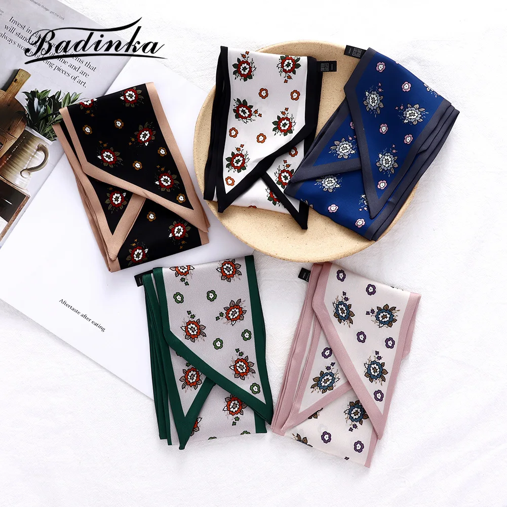 2022 New Designer Korean Floral Print Silk Scarf Women Hair Headbands Long Skinny Purse Handbag Handle Scarfs for Ladies Foulard
2022 New Designer Korean Floral Print Silk Scarf Women Hair Headbands Long Skinny Purse Handbag Handle Scarfs for Ladies Foulard