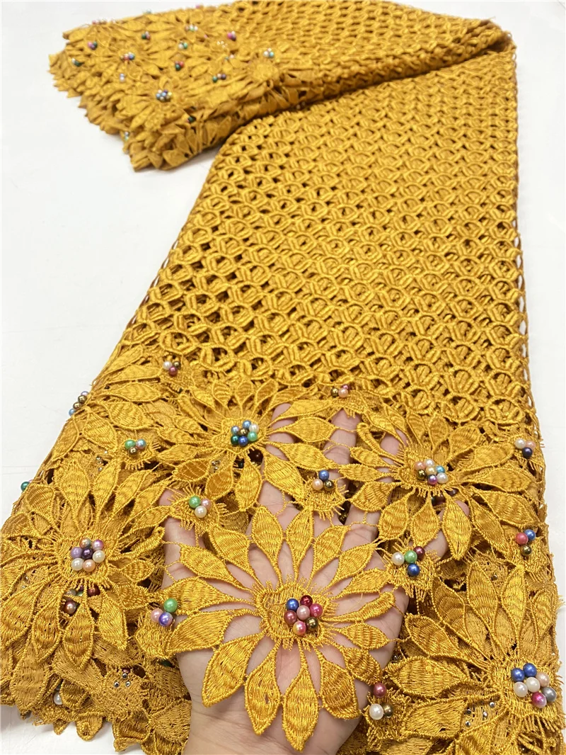 PGC Guipure Cord Lace Fabric 2021 High Quality African Water Soluble Lace Fabric For Nigerian Wedding Party Dress Sew YA3848B-3 
PGC Guipure Cord Lace Fabric 2021 High Quality African Water Soluble Lace Fabric For Nigerian Wedding Party Dress Sew YA3848B-3