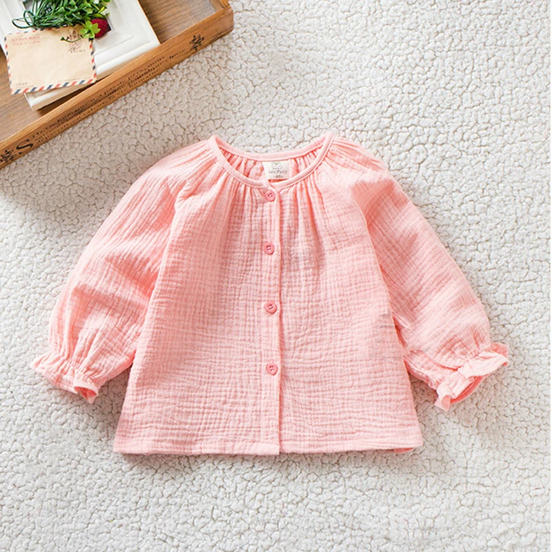 2021 Spring Autumn New Baby boys Girls clothes Round-collar Wrinkle Shirt Princess Lantern Sleeve Topcoat kids newborn shirt
2021 Spring Autumn New Baby boys Girls clothes Round-collar Wrinkle Shirt Princess Lantern Sleeve Topcoat kids newborn shirt