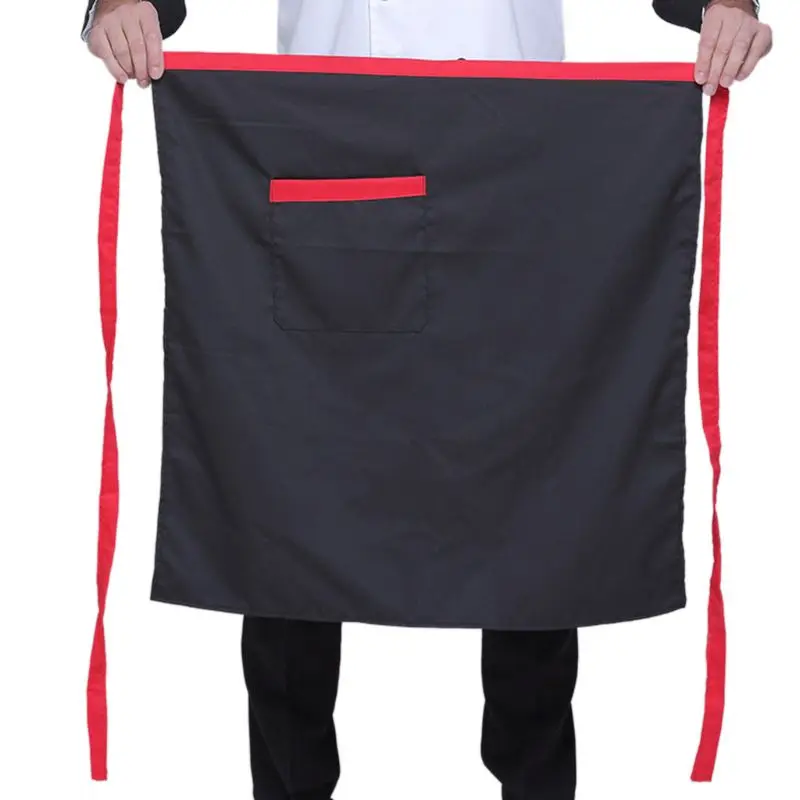 Фартук мужской, женский, однотонные полосы, короткий, 68x68 см, с карманом, Длинные завязки, Q6PB 
Фартук мужской, женский, однотонные полосы, короткий, 68x68 см, с карманом, Длинные завязки, Q6PB