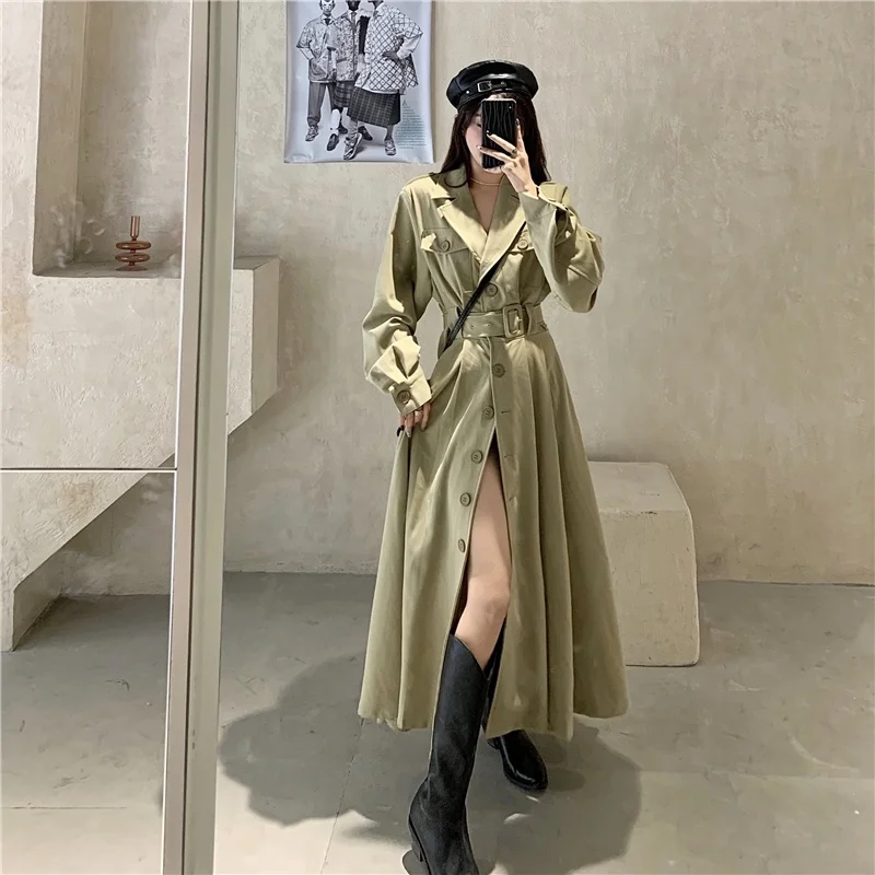 Black Draping Design Sense Trench Coat and Overcoat Goddess Temperament Mid-Length Hepburn Style Temperament Waist Trimming Coat
Black Draping Design Sense Trench Coat and Overcoat Goddess Temperament Mid-Length Hepburn Style Temperament Waist Trimming Coat