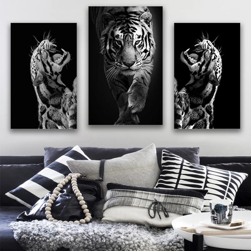 Black and White Animal Tiger Art Prints Wall Art Pictures Canvas Painting Abstract Canvas Poster Painting Home Decor
Black and White Animal Tiger Art Prints Wall Art Pictures Canvas Painting Abstract Canvas Poster Painting Home Decor