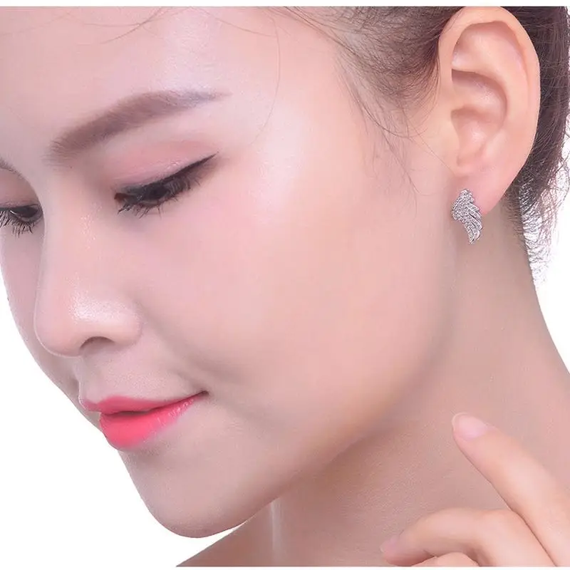 Brincos Earring For Women Fashion Jewelry Rose Gold Color Angel Wings Ear Stud Earrings Party Creative Interesting Girl Earrings 
Brincos Earring For Women Fashion Jewelry Rose Gold Color Angel Wings Ear Stud Earrings Party Creative Interesting Girl Earrings