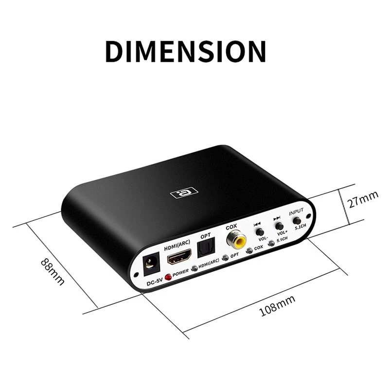 DA615H 5.1CH Audio Decoder Bluetooth 5.0 Receiver DAC Wireless Audio Adapter Optical Coaxial U Play ARC DAC DTS
DA615H 5.1CH Audio Decoder Bluetooth 5.0 Receiver DAC Wireless Audio Adapter Optical Coaxial U Play ARC DAC DTS